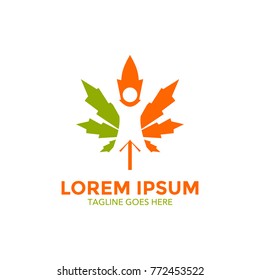 medical cannabis logo, editable vector
