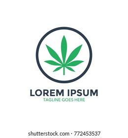 medical cannabis logo, editable vector
