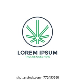 medical cannabis logo, editable vector