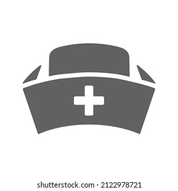 Médico, gorra, ese icono. Gráficos vectoriales grises.