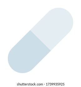 Medical capsule dosage form vector icon flat isolated
