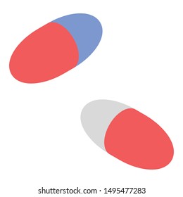 Medical capsule icon. Isometric of medical capsule vector icon for web design isolated on white background