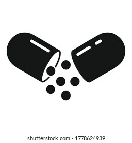 Medical capsule icon. Simple illustration of medical capsule vector icon for web design isolated on white background