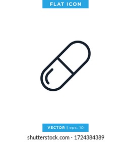 Medical Capsule Icon Vector Design Template