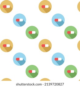 Medical capsule icons, pattern for commercial use, vector size.