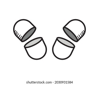 Vector de diseño del logotipo de la cápsula médica