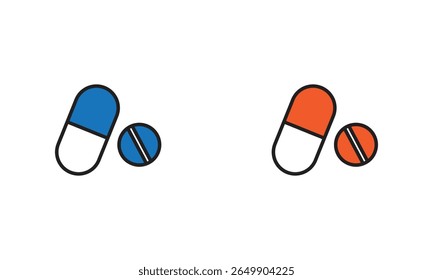 Medical capsule medicine logo icon. Good icon logo for health, education, industry, entertainment and web.