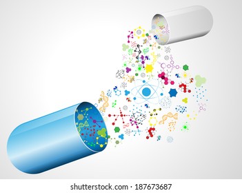 medical capsule and molecule structure