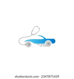 medical car logo , automotive clinic logo, car logo unique and creative.EPS 10