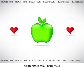 Medical card with apple