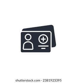 Medical card icon. vector.Editable stroke.linear style sign for use web design,logo.Symbol illustration.