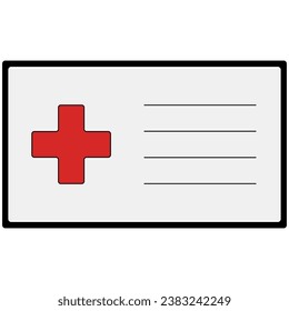 medical card, identity document card, medical vector illustrtaion