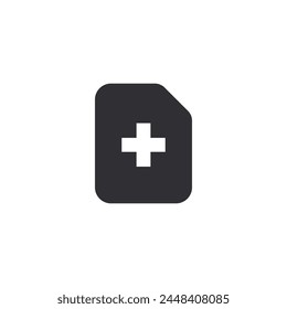 Medical card. Medical insurance. Medical record. Medical diagnosis. Add file. Profile icon. Document icon.  Personal document. Identification card. Doctor id. Survey. Medicine chest. Sick leave. Care