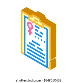 vector de icono isométrico de tarjeta médica. signo de tarjeta médica. ilustración de símbolo aislado