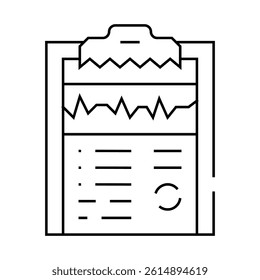 medical card line icon vector. medical card sign. isolated contour symbol black illustration