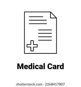 Medical card Vector Icon easily modify

