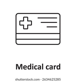 Tarjeta médica :Icono de Vector que puede modificarse o editarse fácilmente
