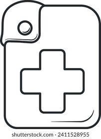 medical card vector without background