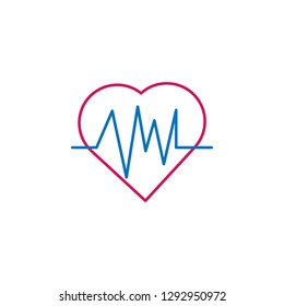 Medical, cardiogram colored icon. Element of medicine illustration. Signs and symbols icon can be used for web, logo, mobile app, UI, UX on white background