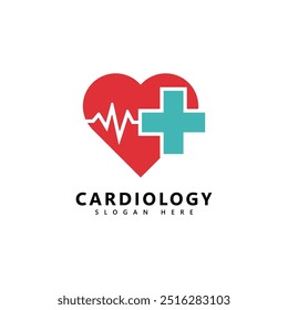 Medical Cardiology Heartbeat Logo Design