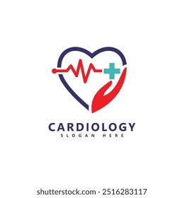 Medical Cardiology Heartbeat Logo Design