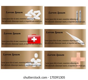 Medical cards with elements