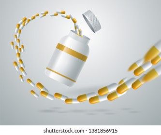 Medical care. Medical background. Health care. Vector medicine illustration