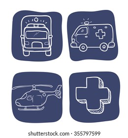 Medical care concept with ambulance design, vector illustration 10 eps graphic.