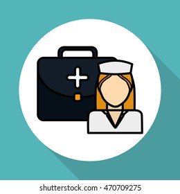 medical care concept with icon design, vector illustration 10 eps graphic.