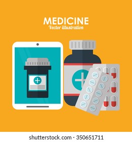 Medical care concept and icons design, vector illustration 10 eps graphic.