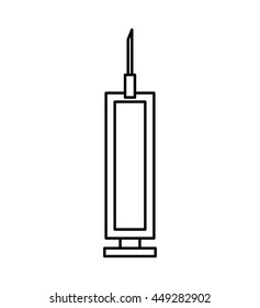 Medical care concept represented by syringe icon. isolated and flat illustration 