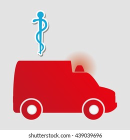 Medical care design. ambulance icon. White background, isolated 