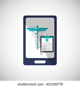 Medical care design. Health care icon. Isolated illustration