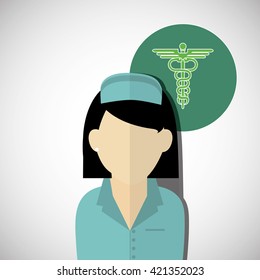Medical care design. Health care icon. Isolated illustration