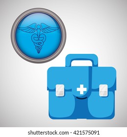 Medical care design. Health care icon. Isolated illustration
