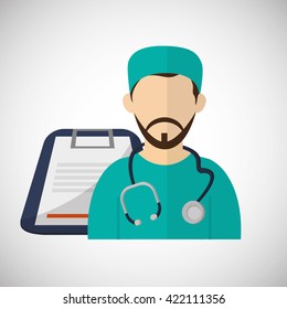 Medical care design. Health care icon. Flat illustration
