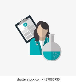 Medical care design. Health care icon. Colorful illustration