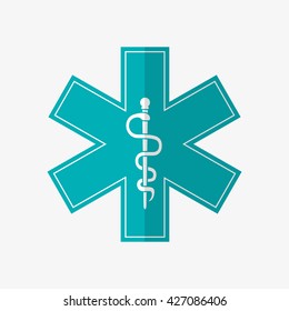 Medical care design. Health care icon. Colorful illustration