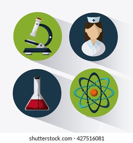 Medical care design. Health care icon. Flat illustration , editable vector