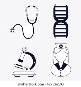 Medical care design. Health care icon. Flat illustration , editable vector