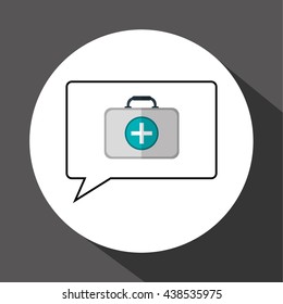 Medical care design. Health care icon. Colorfull illustration, v