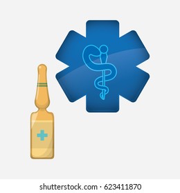 Medical care design. Health care icon. Isolated illustration