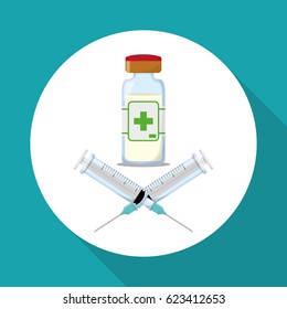 Medical care design. Health care icon. Isolated illustration