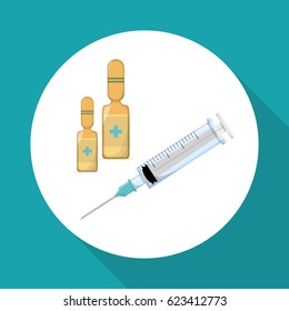 Medical care design. Health care icon. Isolated illustration
