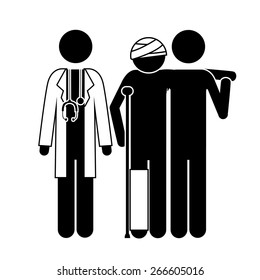 Medical care design over white background, vector illustration