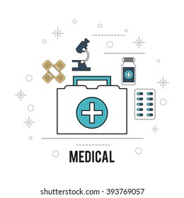 Medical care design, Vector illustration