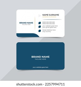 Medical care doctor business card. Modern professional double-side view clinic visiting card design template.