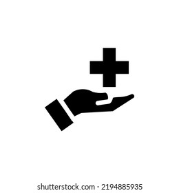 Medical Care With Glyph Icon Illustration
