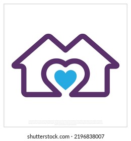 Medical Care House Icon, Love Icon, Health care House Icon