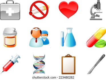 Medical care icon set vector 